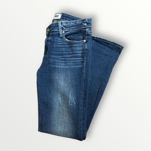 Paige Jeans Bootcut Womens Size 30 Denim Dark Wash Mid Rise Rockford Distressed